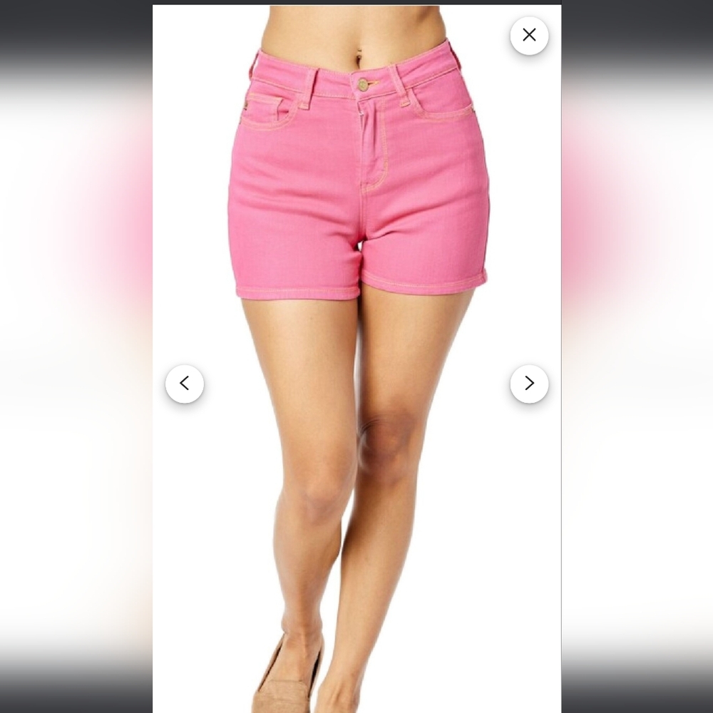 Judy Blue high waist shorts with pocket embroidery